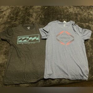 Lot if 2 men’s shirts Hurley Billabong surf New & good condition